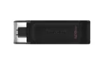 Kingston Technology DataTraveler 128GB USB-C 3.2 Gen 1 70, 128 GB, USB USB-C, 3.2 Gen 1 (3.1 Gen 1), M&uuml;ts, 7 g, Must