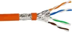 Helos Verlegekabel High Quality,Cat.7 Rohkabel, S/FTP, PiMF, LSZH, orange, 500m Trommel -Cat.7 Rohkabel, 600MHz - paarweise und Gesamtabschirmung (Pim