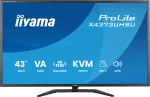 43-tolline IIYAMA ProLite X4373UHSU-B2 LED 4K Ultra HD monitor, 3840&times;2160, VA paneel, 3 ms, 450 cd/m&sup2;, USB 3.2 jaotur, k&otilde;larid, VESA, must