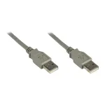 GoodConnections &uuml;henduskaabel USB 2.0 A-pistik A-pistikule, hall, 0,5 m
