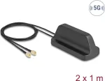 Antenn DELOCK 81485 5G LTE GNSS Wi‑Fi 6 MIMO kahe SMA-pistikuga, v&otilde;imendus 2,1&ndash;3,0 dBi