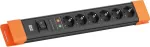 Pistikupesade plokk Bachmann CONNECTUS 6&times;CEE7/3, 1&times;SPD, 1&times;l&uuml;liti, 2,0 m kaabel
