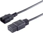 Toitekaabel S/CONN 60017 must 1,8 m IEC C14 IEC C19