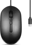 Perixx PERIMICE-222CB optiline hiir, vaikne kl&otilde;ps, 4 nuppu, 1200/1600/2000 DPI, juhtmega USB-C, must