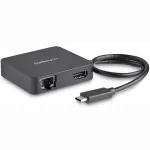 StarTech.com USB-C-multipordiadapter &ndash; kaasaskantav USB-C minidokk 4K HDMI-videoga &ndash; Gigabit Ethernet, USB 3.0 jaotur (1x USB-A, 1x USB-C) &ndash; USB USB-C-multipordiadapter &ndash; Thunderbolt 3-ga &uuml;hilduv
