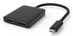 Techly IADAP USBC-HDMI2T4K videokaabli adapter 0,15 m USB USB-C 2 x HDMI Must