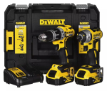 Juhtmeta elektrit&ouml;&ouml;riistade kombokomplekt DeWalt DCK266P2T &mdash; 18V, 2&times;5.0Ah akud, l&ouml;&ouml;kkeeraja ja kombipuur, laadija, kohver