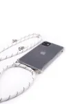 Evelatus Apple iPhone 11 Pro Max Case with Rope White Stripes Transparent