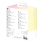 Baseus Popsicle 5200mAh 20W Power Bank koos sisseehitatud Lightning-kaabliga ja valge Baseus Simple USB-C&ndash;USB-C 60W 30cm kaabliga &ndash; kollane-roosa