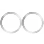 iLike MG2 Sticky 3M Metal Plate 2in1 Set - 2x MagSafe Ring 55x45mm for Smartphone Cases Black