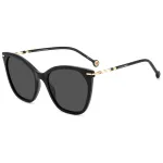 Carolina Herrera HER0091S807 Naiste Kassiprilli P&auml;ikeseprillid - Must Atsetaatraam, Hallid Pol&uuml;karbonaat L&auml;&auml;tsed, UV400 Kaitse
