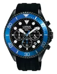 Lorus RT323GX9 meeste kvartskell 45mm roostevabast terasest musta sihverplaadiga k&auml;ev&otilde;ru
