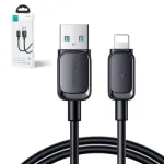 Joyroom USB-A to Lightning kaabel Multi-Color Series A14, 480Mbps, 2.4A, 1,2m, must (S-AL012A14B)