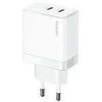 USAMS T54 GaN 40W 2xUSB-C PD Fast Laadija Seinalaadija Valge CC172TC02 (US-CC172)