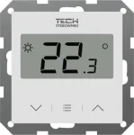 Tech Sterowniki F-12B Juhtmega Toatemperatuuriregulaator Valge