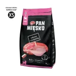 Pan Miesko vasikaliha ja vutt XS kuivtoit kutsikatele 9 kg &mdash; Junior v&auml;ikest t&otilde;ugu, 30% valku, 20% rasva