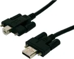 EXSYS EX-K1555V USB 2.0 kaabel, Type-A isane - Type-B isane kinnituskruvidega, 5 m, must