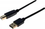 EXERTIS CONNECT USB 2.0 Premium-kaabel, kullatud, USB A - USB B, 1,0 m, must 532427