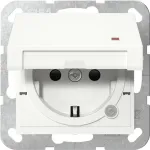 Gira System 55 Schuko pistikupesa juhtLED-iga, puhtvalge 455227