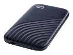 WD My Passport SSD WDBAGF0010BBL - SSD - verschl&uuml;sselt - 1 TB - extern (tragbar) - USB 3.2 Gen 2 (USB-C Steckverbinder) - 256-Bit-AES - Mitternachtsbl