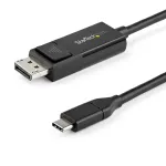 StarTech.com 6,6 jala (2 m) USB-C&ndash;DisplayPort 1.2 kaabel 4K 60 Hz &ndash; kahesuunaline DP&ndash;USB-C v&otilde;i USB-C&ndash;DP p&ouml;&ouml;ratav videoadapteri kaabel &ndash; HBR2/HDR &ndash; USB USB-C/Thunderbolt monitori kaabel