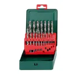 HSS-puuriterade komplekt Metabo 627153000 &mdash; 19 tk, DIN 338, silindriline vars