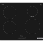 Bosch Serie 4 PUE611BB5D induktsioonpliidiplaat, 4 kuumutuskohta, integreeritav, 59,2 cm, puutejuhtimine, PowerBoost, must