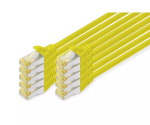 DIGITUS patch-kaabel - CAT6a - S/FTP - Snagless - 1m - kollane - 10 tk