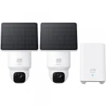 Eufy SoloCam E30 (2 tk) + Homebase 2 Dome IP turvakaamera V&auml;litingimustesse 2048 x 1080 pikslit Seinale
