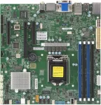 Supermicro X11SCZ-F MBD-X11SCZ-F-B serveri emaplaat, Intel C246, LGA 1151 (Socket H4), micro ATX, Intel Celeron / Core i3 / Pentium, 2x Gigabit LAN, USB 3.1, USB-C