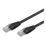 Wentronic Goobay CAT 6 paigakaabel, U/UTP, must, 7,5 m - CCA vasemix (68686)