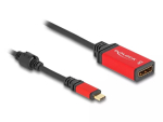 DeLOCK USB USB-C DisplayPort-adapter 8K 30 Hz HDR punane