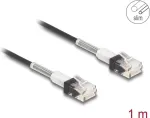 V&otilde;rgukaabel DeLOCK RJ45 Cat.6A UTP &otilde;huke 1m Must