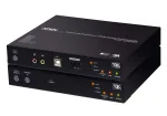 ATEN True 4K DP/HDMI Optiline KVM 10km, Saatja ja vastuv&otilde;tja, Juhtmega &uuml;hendatav, 10000 m, 4096 x 2160 pikslit, Must, Metall