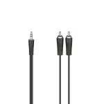 Hama 00205109 helikaabel 0,75 m 3,5 mm 2 x RCA Must