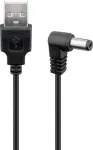 Wentronic 55154 toitekaabel must 0,5 m USB A IEC t&uuml;&uuml;p A (5,5 mm - 2,5 mm) (55154)