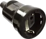 AS SCHWABE PVC-&uuml;hendus 16A, 250V t&ouml;&ouml;kindel versioon must (62225)