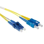 ACT 2 meeter LSZH Singlemode 9/125 OS2 l&uuml;hikese saapaga fiiberoptiline patch-kaabel duplex LC ja SC pistikutega