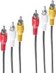 shiverpeaks BASIC-S 3x RCA - 3x RCA 2.5m Audio-Cable 2,5 m 3 x RCA Must - Punane - Valge - Kollane (BS40150-2.5)
