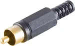 RCA (Cinch) pistik ShiverPeaks 51400-SG &mdash; must korpus, kullatud kontaktid