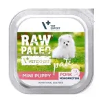 M&auml;rg koeratoit VETEXPERT RAW PALEO P&acirc;te Mini Puppy Pork 150 g &mdash; t&auml;isv&auml;&auml;rtuslik teraviljavaba m&auml;rgtoit v&auml;ikest t&otilde;ugu kutsikatele