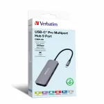 Verbatim CMH-09 USB USB-C 10000 Mbit/s H&otilde;bedane