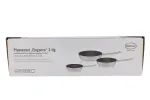 Rosle Elegance Praepannide Komplekt 3-osaline (20/24/28 cm) Roostevaba Teras 18/10 ProPlex Mittekleepuva Kattega, Induktsioonile Sobiv