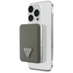 GUESS Grained Triangle Wireless Power Bank 5000mAh 15W USB-C MagSafe Brown