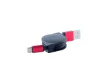 ShiverPeaks USB 2.0 laadimiskaabel A-isane Micro-B isasele, kokkut&otilde;mmatav, punane, 0,8 m