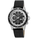 JUST CAVALLI MAN k&auml;ekell JC1G215L0015 42mm must sihverplaat nahkrihm