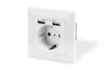Turvapistikupesa s&uuml;vispaigalduseks Digitus DA-70613 kahe USB-pordiga