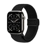 Crong Wave Band Punutud Nailonist Kellarihm Apple Watch 44/45/46/49 mm (Must)