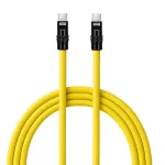 Newell USB-C to USB-C kaabel 100W, 2m, silikoon, kollane-must