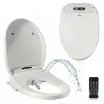 MEDIA-TECH Smart Toilet Seat MT5705 Electronic Bidet with Heated Seat, Warm Water Wash, Dryer, Deodorizer, Night Light, Remote Control